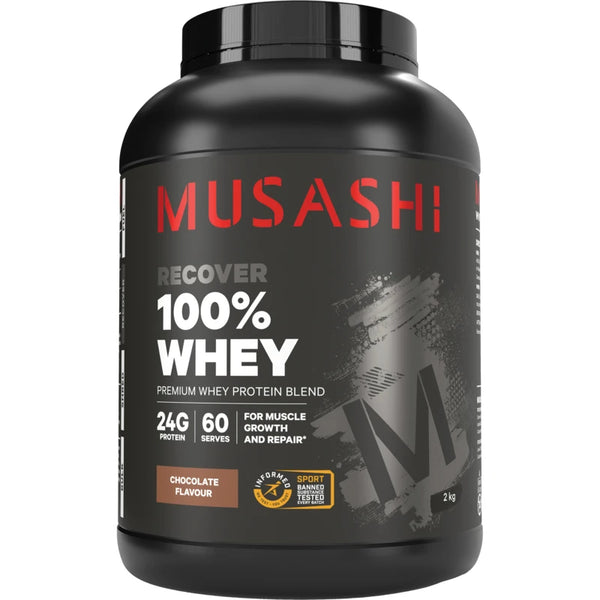 MUSASHI 100% WHEY Protein Powder 2KG Chocolate Flavour