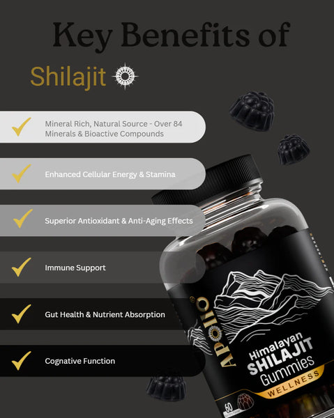 Apollo Shilajit Mixed Berry Flavoured 60 Gummies
