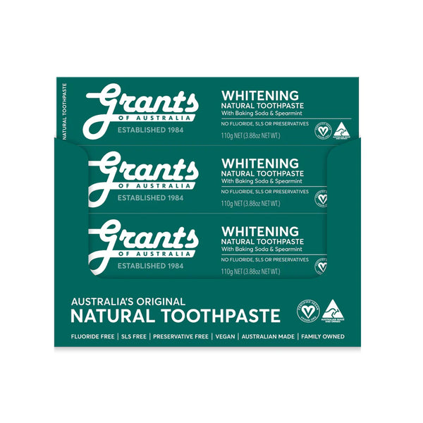12 x Grants of Australia Whitening Natural Toothpaste with Baking Soda & Spearmint 110g (Copy)