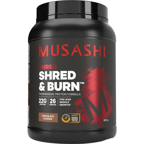 Musashi Shred and Burn Chocolate Milkshake 900g