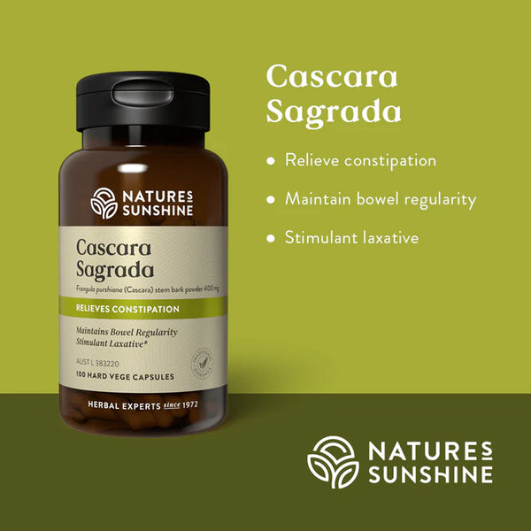 Nature's Sunshine Cascara Sagrada 400mg 100 Capsules