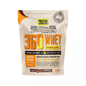 Protein Supplies Australia 360 Whey Complete Protein Chocolate 500g Contains BCAA