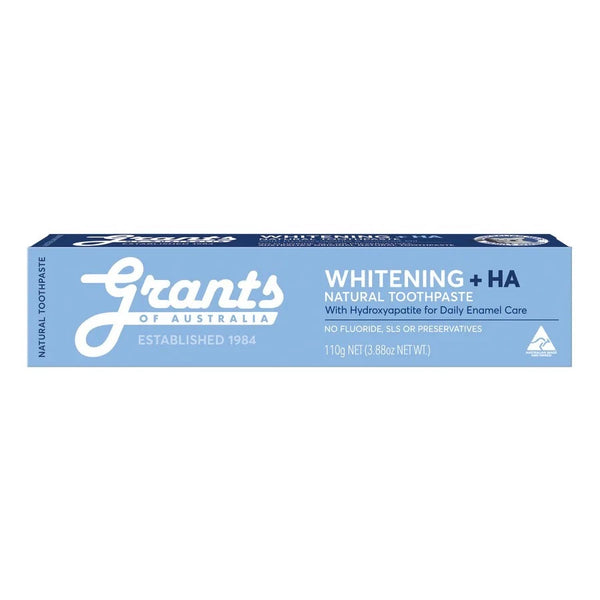 12 x Grants Whitening Natural Toothpaste Whitening + HA 110g