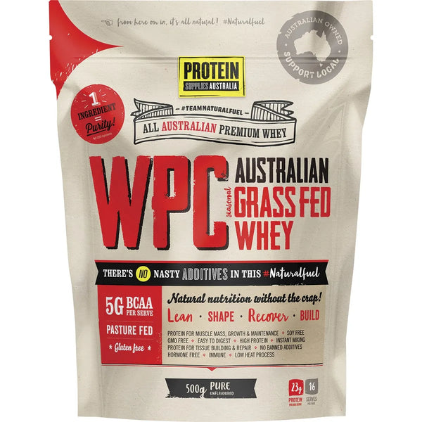 Protein Supplies Australia WPC Whey Protein Concentrate Unflavoured 500g