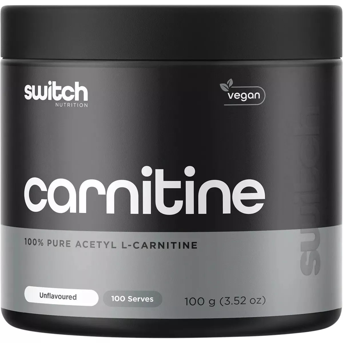 Switch Nutrition Carnitine Unflavoured 100g 100% Pure Acetyl L-Carnitine