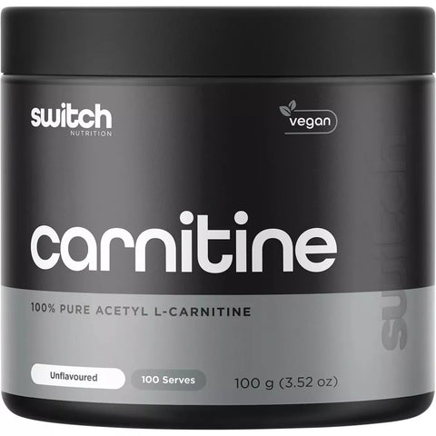 Switch Nutrition Carnitine Unflavoured 100g 100% Pure Acetyl L-Carnitine