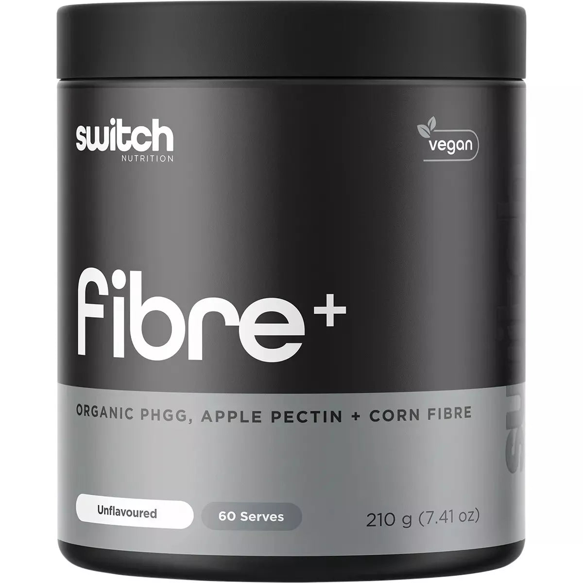 Switch Nutrition Fibre+ Unflavoured 210g PHGG, Apple Pectin + Corn Fibre