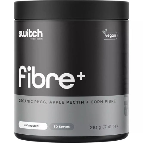 Switch Nutrition Fibre+ Unflavoured 210g PHGG, Apple Pectin + Corn Fibre