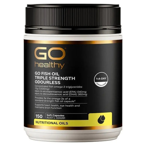 GO Healthy GO Fish Oil 3000 Triple Strength 150 Capsules