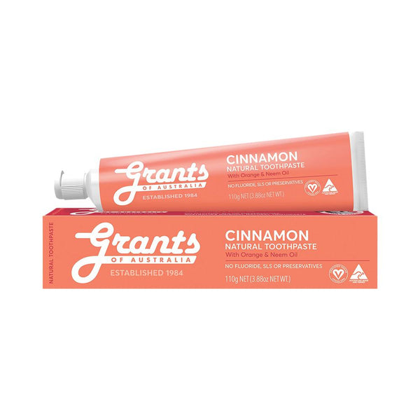 Grants Of Australia Natural Toothpaste Cinnamon with Orange & Neem Oil 110g