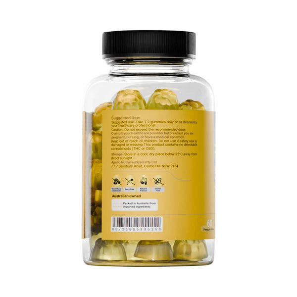 Apollo Hemp Seed Oil Pineapple Flavoured 60 Gummies