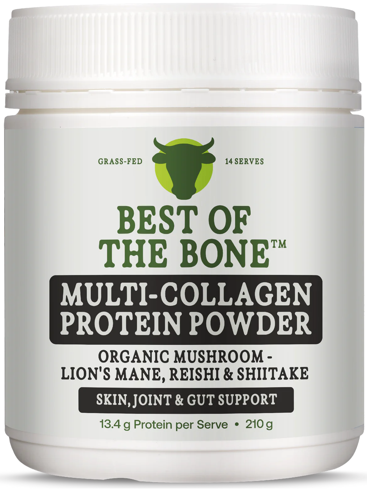 Best of the Bone Multi-Collagen Protein Powder Organic Mushroom 210g