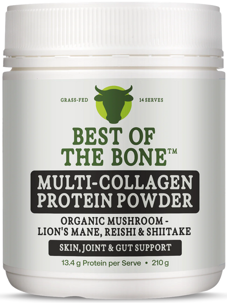 Best of the Bone Multi-Collagen Protein Powder Organic Mushroom 210g