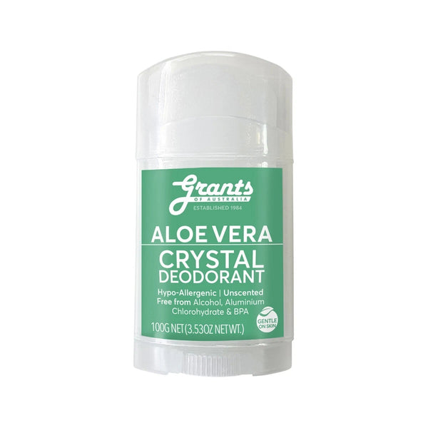 6 x Grants Of Australia Crystal Deodorant Stick Aloe Vera 100g