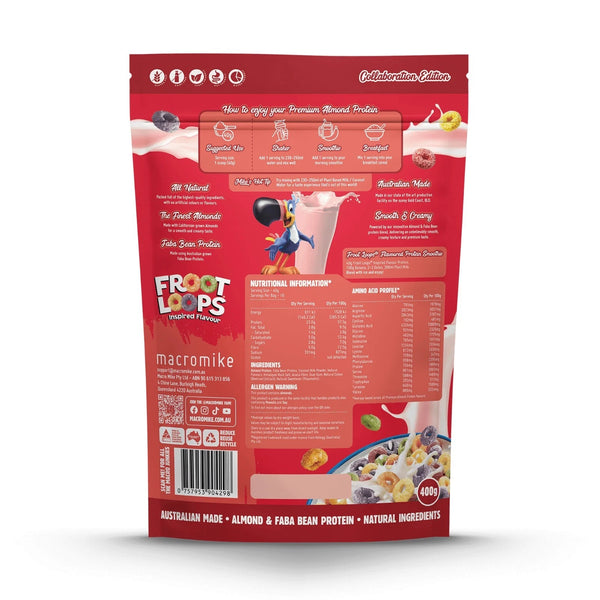 Macro Mike x Kellogg's Premium Almond Protein Froot Loops Inspired 400g