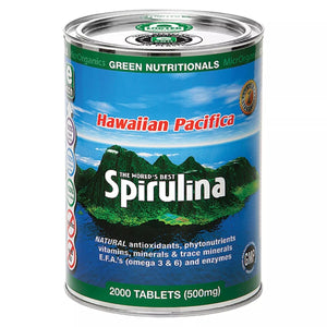 MicrOrganics Green Nutritionals Hawaiian Pacifica Spirulina 500mg 2000 Tablets