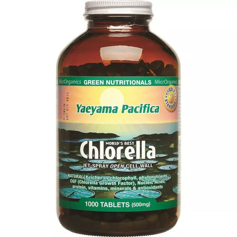 MicrOrganics Green Nutritionals Yaeyama Pacifica Chlorella 500mg 1000 Tablets