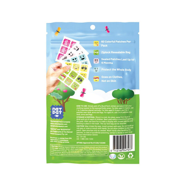 NATPAT BuzzPatch Mosquito Repellent Stickers x 24 Packs