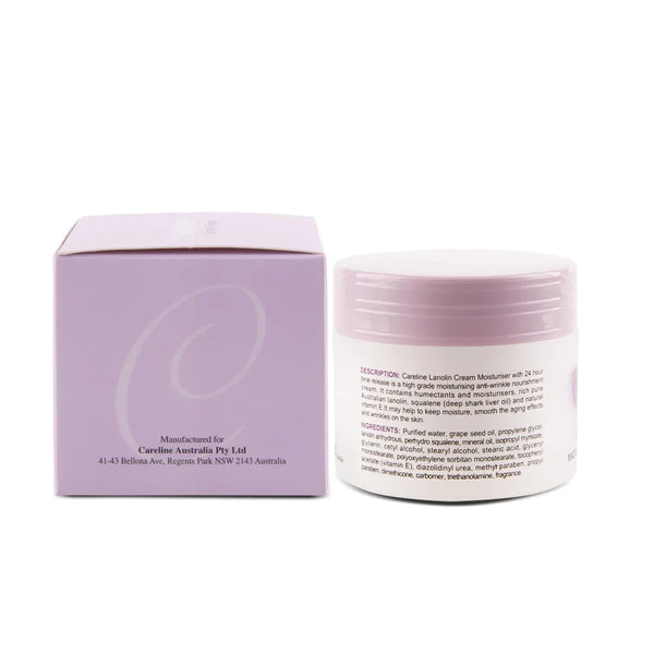 Careline Lanolin Cream with Grape Seed Oil & Vitamin E 100ml