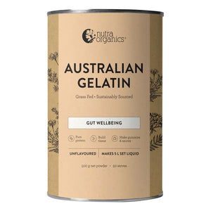 Nutra Organics Australian Gelatin Gut Wellbeing Unflavoured 500g Powder