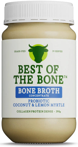 Best of the Bone Bone Broth Concentrate Probiotic Coconut Lemon Myrtle 390g