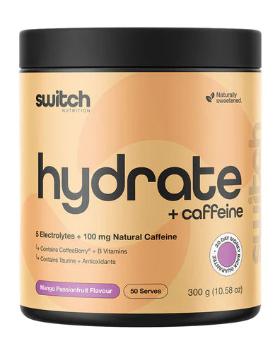 Switch Nutrition Hydrate + Caffeine Mango Passionfruit 300g