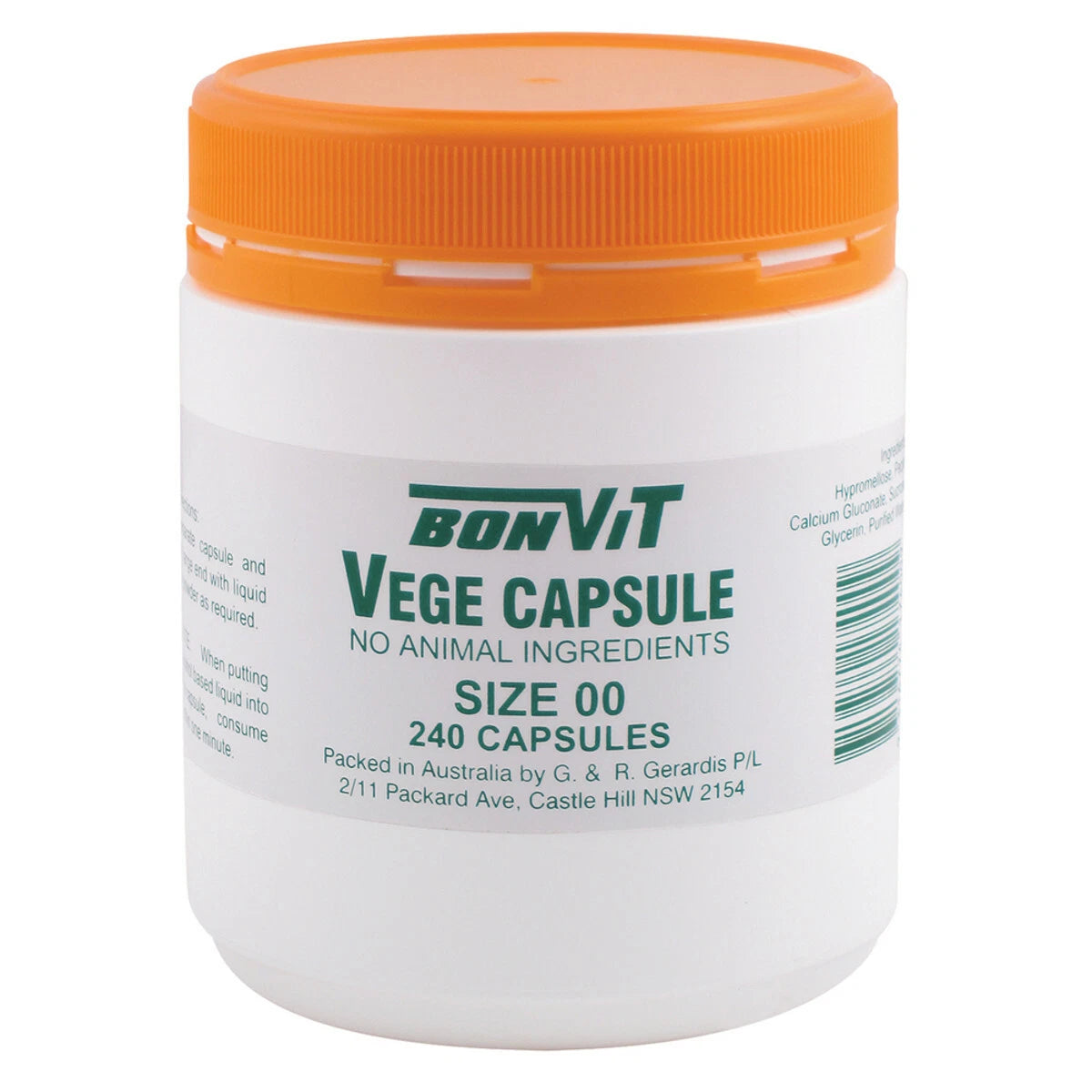 Bonvit Empty Vege Capsules Size 00 240 Capsules – AS Beauty & Health