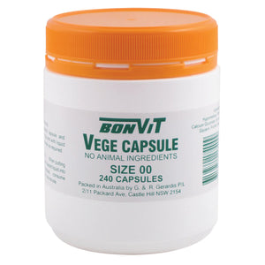 Bonvit Bonvit Empty Vege Capsules Size 00 240 Capsules – AS Beauty & Health