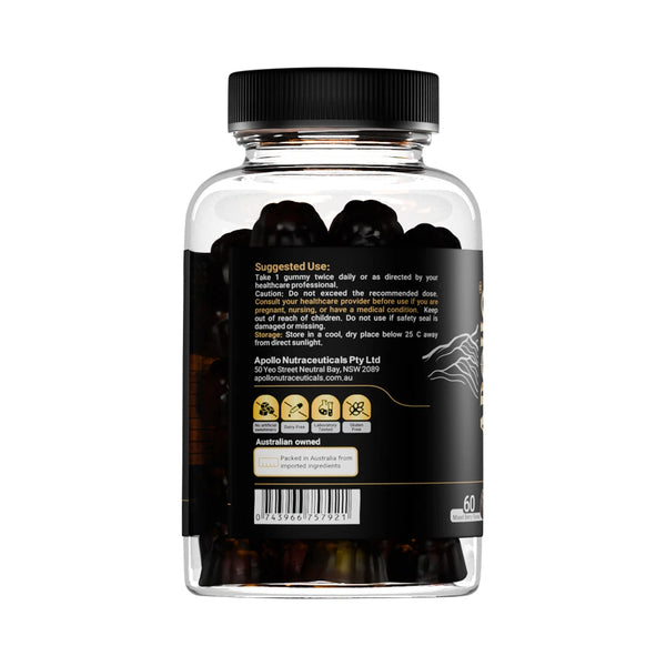 Apollo Shilajit Mixed Berry Flavoured 60 Gummies