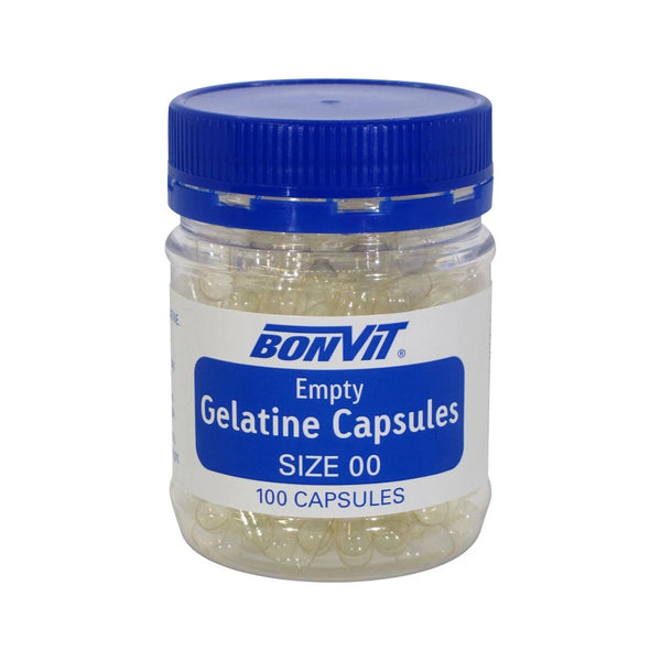 Bonvit Empty Gelatine Capsules Size 00 100 Capsules