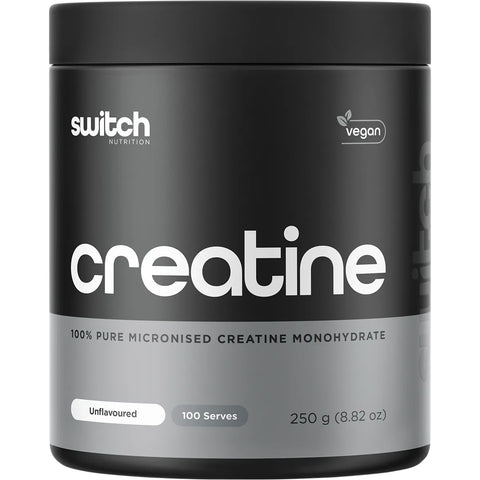 Switch Nutrition Creatine Unflavoured 250g 100% Pure Micronised Creatine Monohydrate