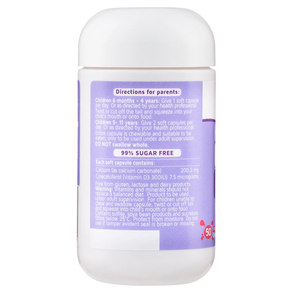 Nature's Way Kids Smart Bursts Calcium + Vitamin D3 50 Chewable Tablets