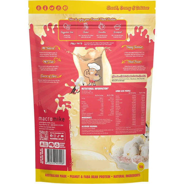 Macro Mike Peanut Plant Protein Hawaiian Salted Vanilla 1kg