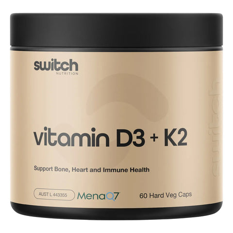 Switch Nutrition Vitamin D3 + K2 60 Capsules