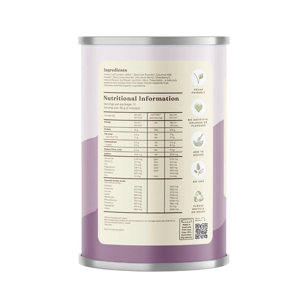 Hemp Foods Australia Hemp Protein Shake Mixed Berry 420g
