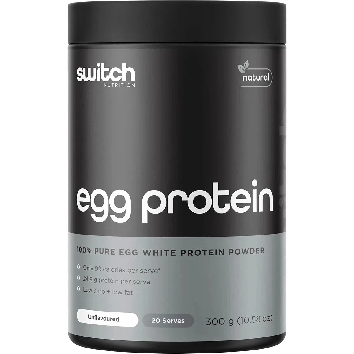 Switch Nutrition Egg Protein 300g Unflavoured 100% Pure Egg White Protein