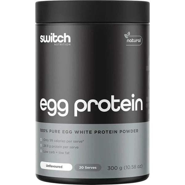 Switch Nutrition Egg Protein 300g Unflavoured 100% Pure Egg White Protein