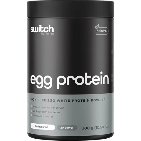 Switch Nutrition Egg Protein 300g Unflavoured 100% Pure Egg White Protein