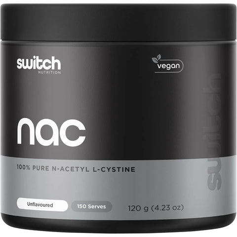 Switch Nutrition NAC Unflavoured 120g 100% N-Acetyl L-Cystine