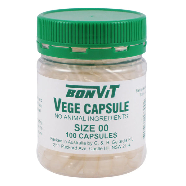 Bonvit Empty Vege Capsules Size 00 100 Capsules