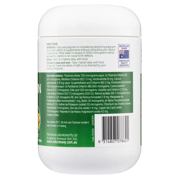 Nature's Way Complete Daily Multivitamin with Antioxidants 200 Tablets