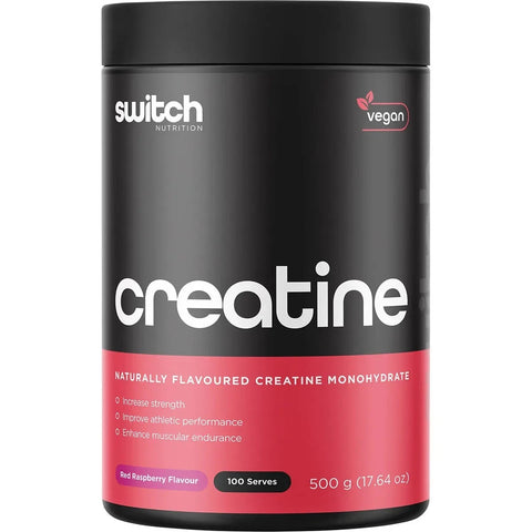 Switch Nutrition Creatine Monohydrate Red Raspberry 500g Naturally Flavoured