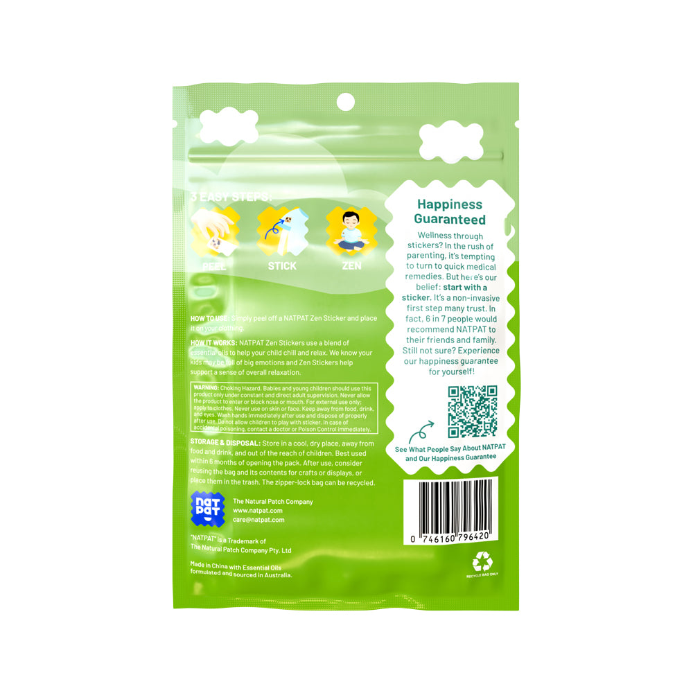 NATPAT Organic Zen Mood Calming Stickers x 24 Pack – AS Beauty & Health