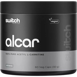 Switch Nutrition Alcar 60 Capsules 100% Pure Acetyl L-Carnitine