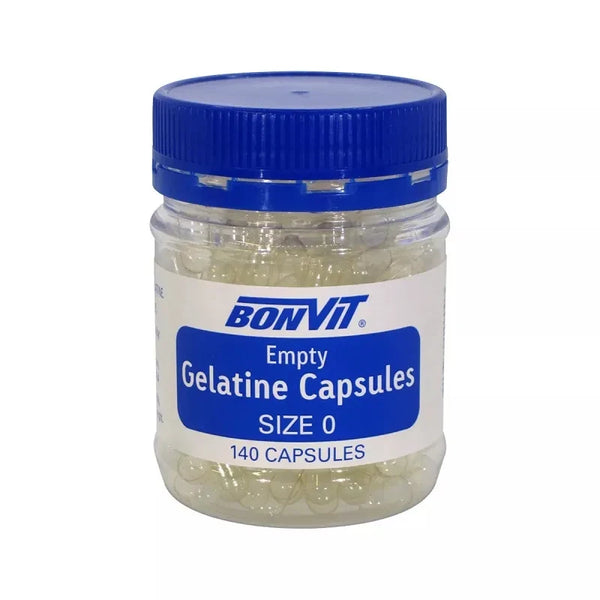 Bonvit Empty Gelatine Capsules Size 0 140 Capsules