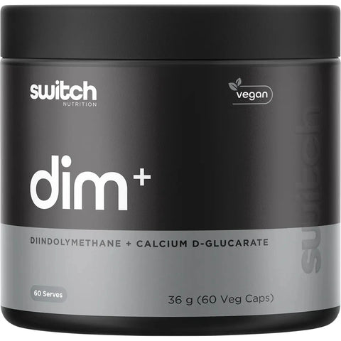 Switch Nutrition DIM+ 60 Capsules Diindolylmethane + Calcium D-Glucarate