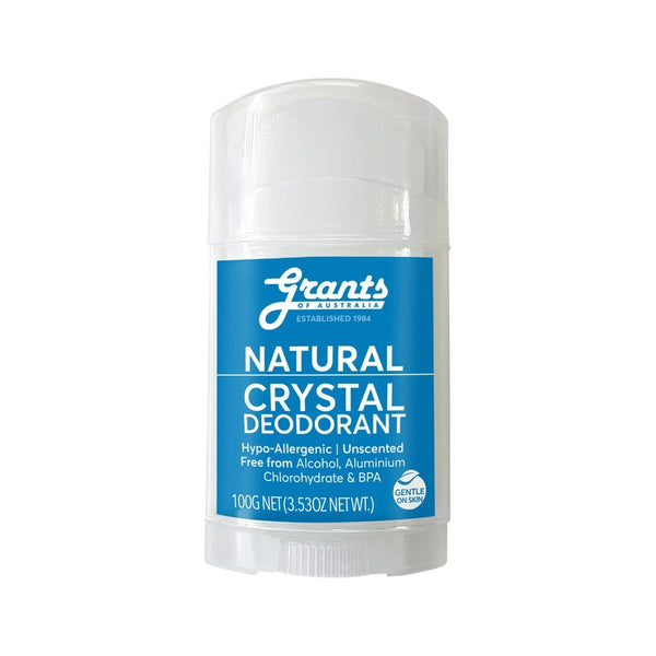 6 x Grants of Australia Crystal Deodorant Stick Natural 100g