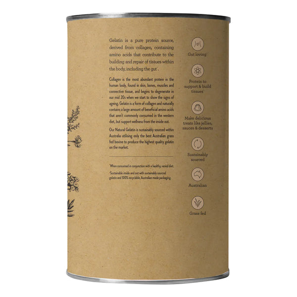 Nutra Organics Australian Gelatin Gut Wellbeing Unflavoured 500g Powder