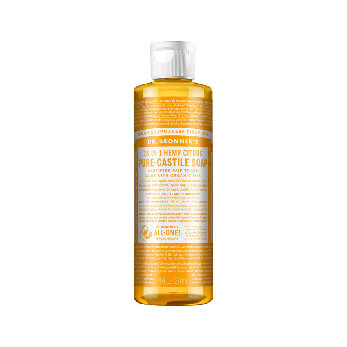 Dr. Bronner's Pure-Castile Soap Liquid 18 in 1 Hemp Citrus 237ml