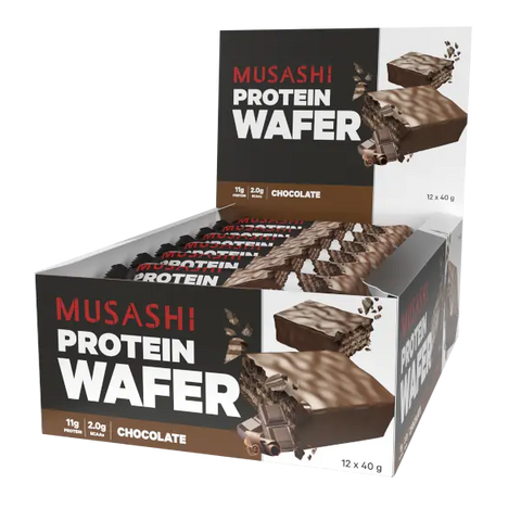 Musashi Protein Wafer Bar Chocolate 40g x 12 Bars